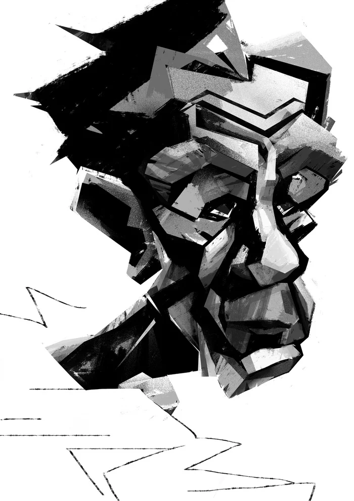 Portrait of Sir Ian McKellen - My, Portrait, Manga, Digital, Comics