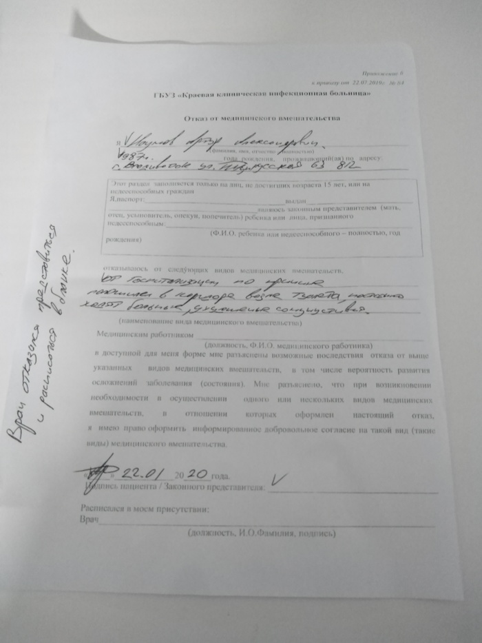 Вот так нас лечат