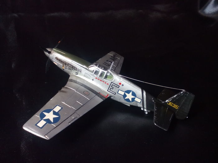 Tamed mustang. North American P-51A Mustang - My, Stand modeling, Aircraft modeling, Prefabricated model, Fighter, The Second World War, Mustang, Aviation, Longpost