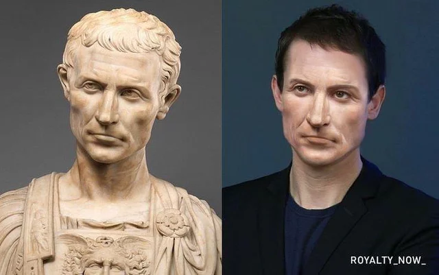 CG image of 45-year-old Julius Caesar - Guy Julius Caesar, Computer graphics, Sculpture