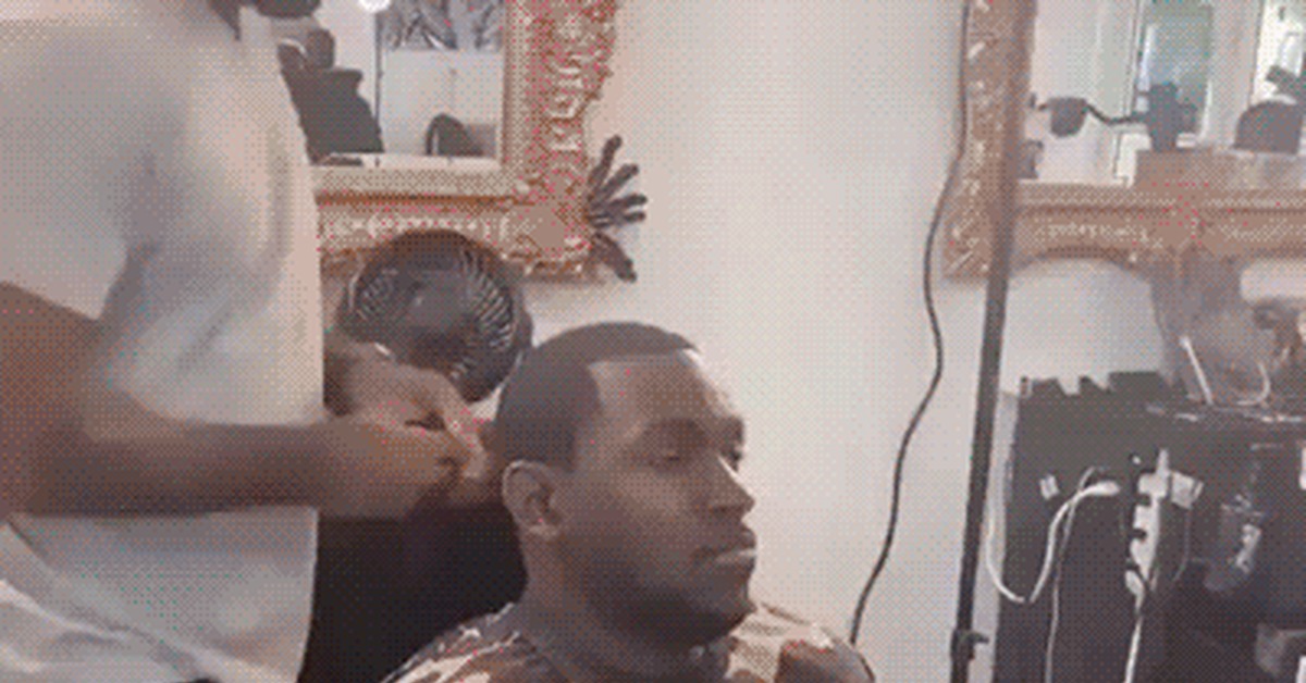 Impatient client - Salon, Стрижка, Stylist, Прическа, GIF