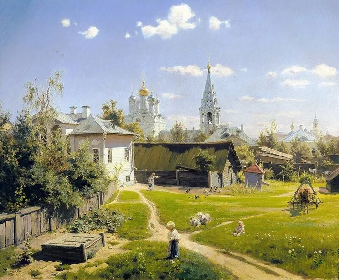 Reply to the post On the left is a picture of 1892, on the right is the same place in 2020 - Painting, Moscow, Reply to post, The photo, It Was-It Was