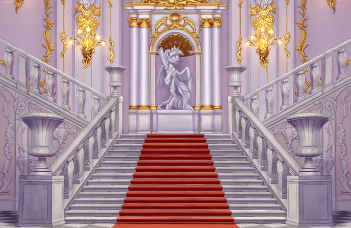 Beautiful staircase - My little pony, Setharu, Twilight sparkle