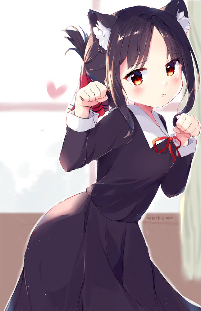 Nyaa - Kaguya-Sama wa Kokurasetai, Shinomiya kaguya, Anime art, Animal ears, Anime