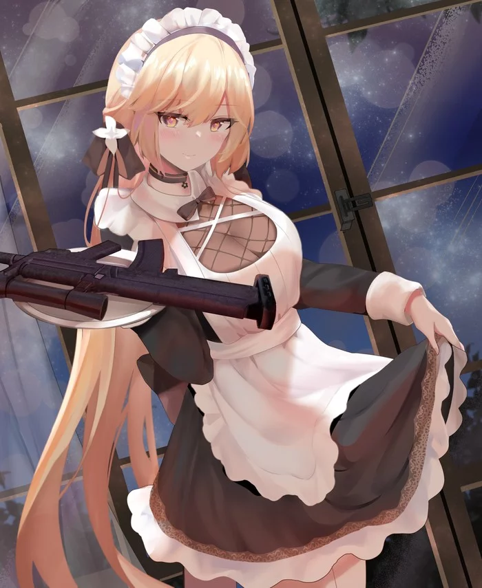 OTs-14 Thunderstorm - Anime, Anime art, Girls frontline, Ots-14, Housemaid, A selection, Longpost