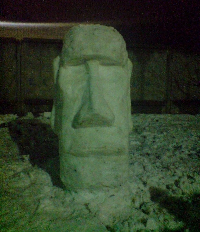 Пасховик! Снеговик, Фото на тапок, Длиннопост, Моаи
