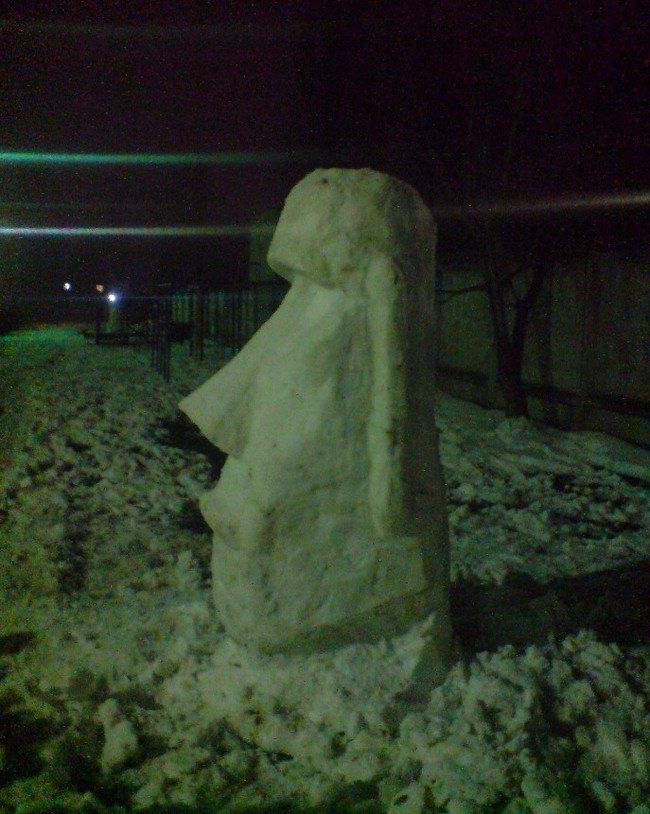 Пасховик! Снеговик, Фото на тапок, Длиннопост, Моаи