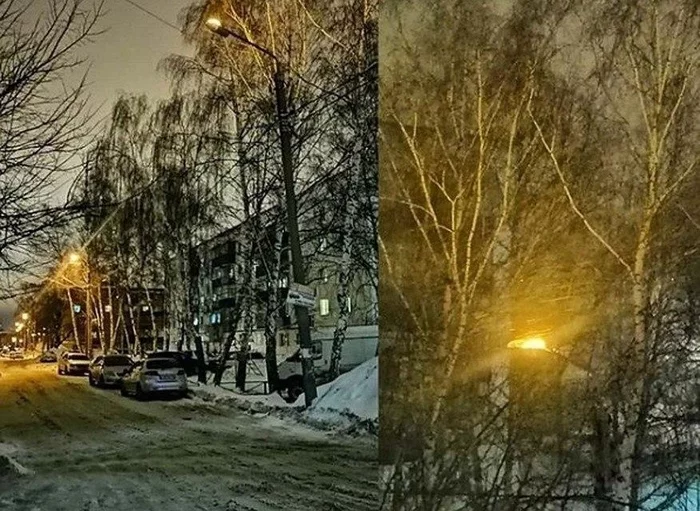 In Bashkiria, workers installed a road lamp in reverse - now it illuminates the sky instead of the street - Housing and communal services, Craftsmen, And so it will do, Lamp