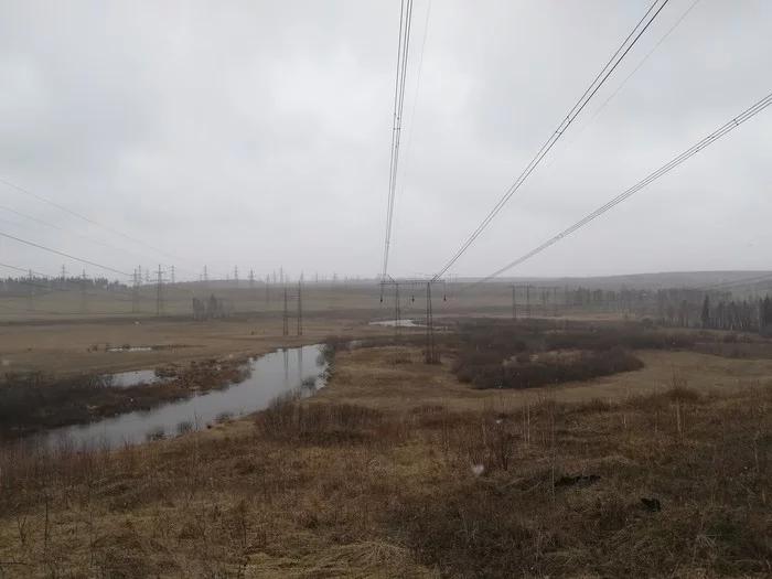 From old job - My, Work, The photo, Nature, Seasons, Power lines, Longpost