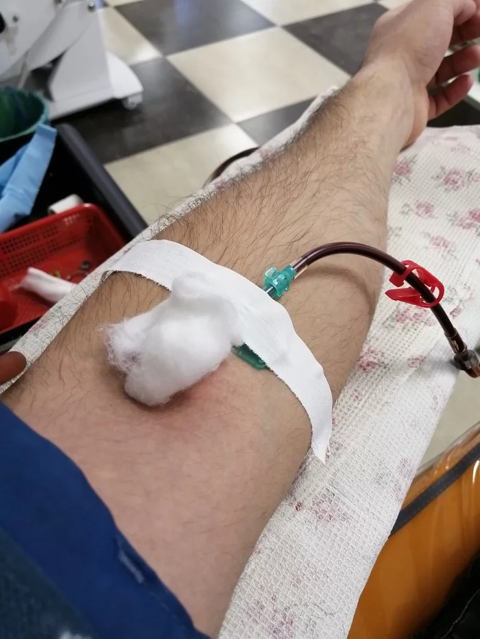 Lifehack for donating blood (plasma) - My, Blood, Donation, Life hack, Pain