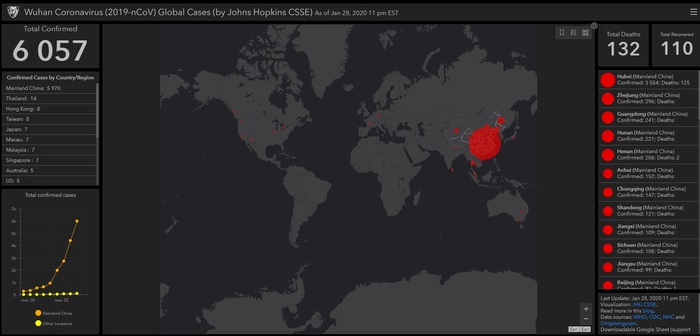 The spread of coronavirus 2019-nCoV on the map. (Maybe those who missed earlier posts will be interested.) - Coronavirus, Cards, Wuhan, Epidemic