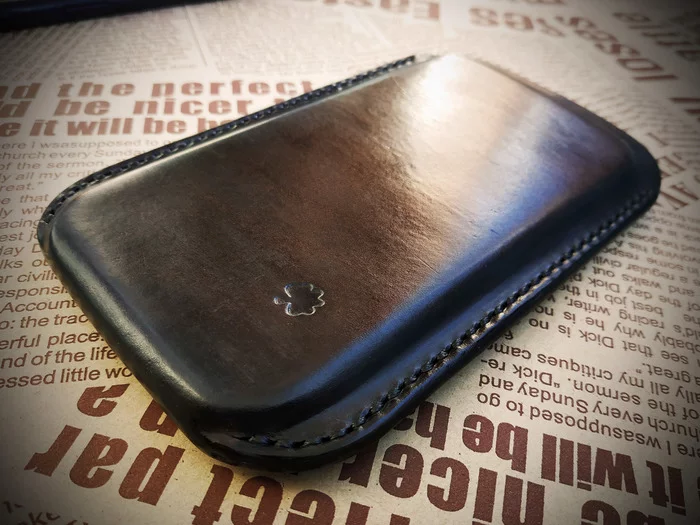 Genuine leather case for Apple iPhone X - My, Handmade, Leather, Leather products, Needlework without process, Longpost, Case, Case for phone