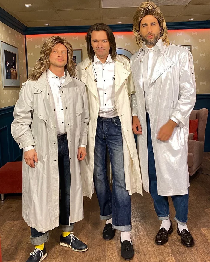 Malikov brothers - Dmitry Malikov, Anniversary, Ivan Urgant, Brothers, Wig, Costume, Dmitry Khrustalev