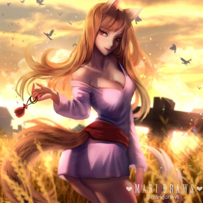 Holo - Holo, Anime Art, Spice and wolf