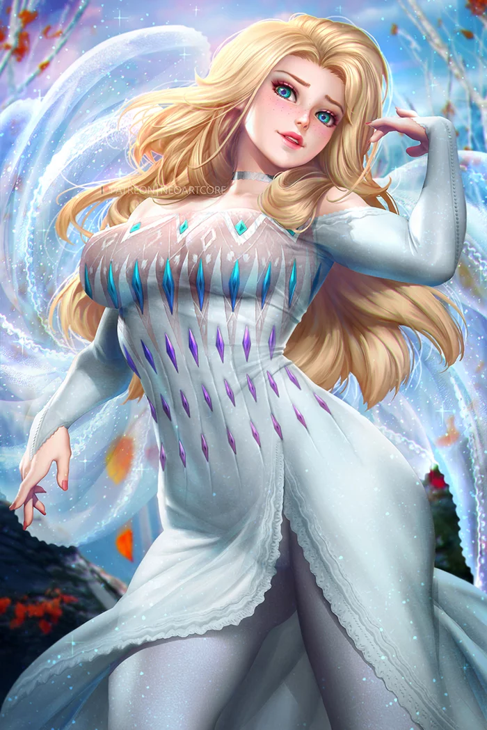 Elsa-2 - Girls, Art, Elsa, Neoartcore, Frozen 2