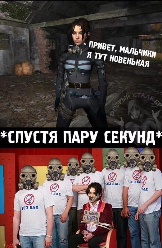 How do you feel about girls in the Zone? Meme from the public Good Stalker - Stalker: Shadow of Chernobyl, Stalker: Clear Sky, S.T.A.L.K.E.R.: Call of Pripyat, Stalker, Stalker 2: Heart of Chernobyl