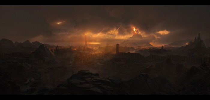 Fan art. Mordor - Mordor, Art, Rostyslav Zagornov, Middle earth, Lord of the Rings