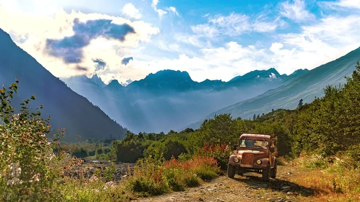 Best Shots from Travel to Dombay - My, Dombay, Dombay-Ulgen, The mountains, Glacier, Russia, Nature, The photo, Art, Video, Longpost