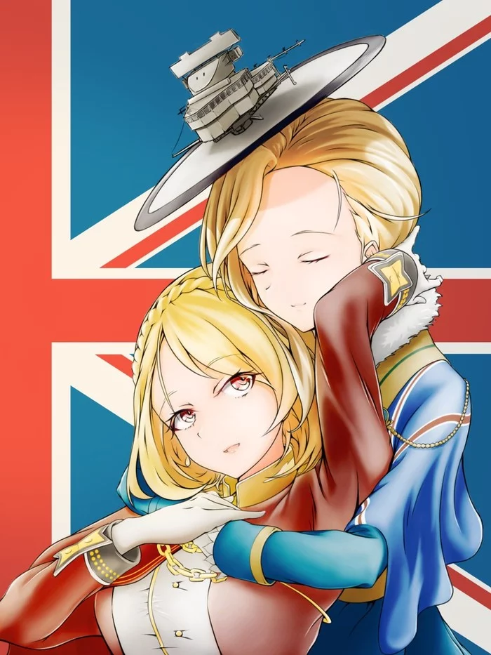 Уэльский и Худ - Аниме, Anime Art, Azur Lane, Prince of wales, Hms Hood