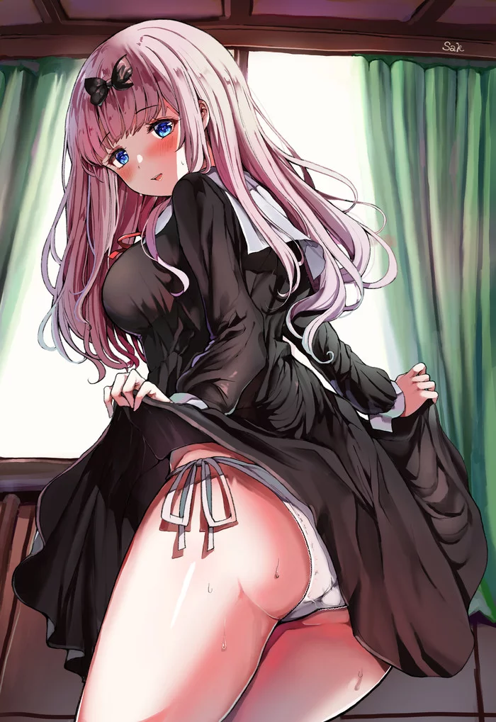 Fujiwara Chika - NSFW, Fujiwara Chika, Аниме, Anime Art, Панцу, Kaguya-Sama wa Kokurasetai