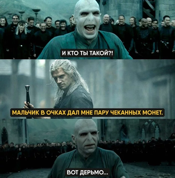 Упс - Из сети, Картинка с текстом, Ведьмак, Волан-Де-Морт, Тот кого нельзя называть, Гарри Поттер