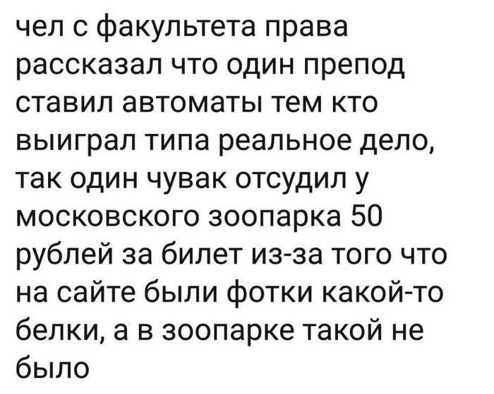 Хороший преподаватель - Юмор, Картинка с текстом, Преподаватель, Суд, Зоопарк, Иск, Универ, Реальная история из жизни