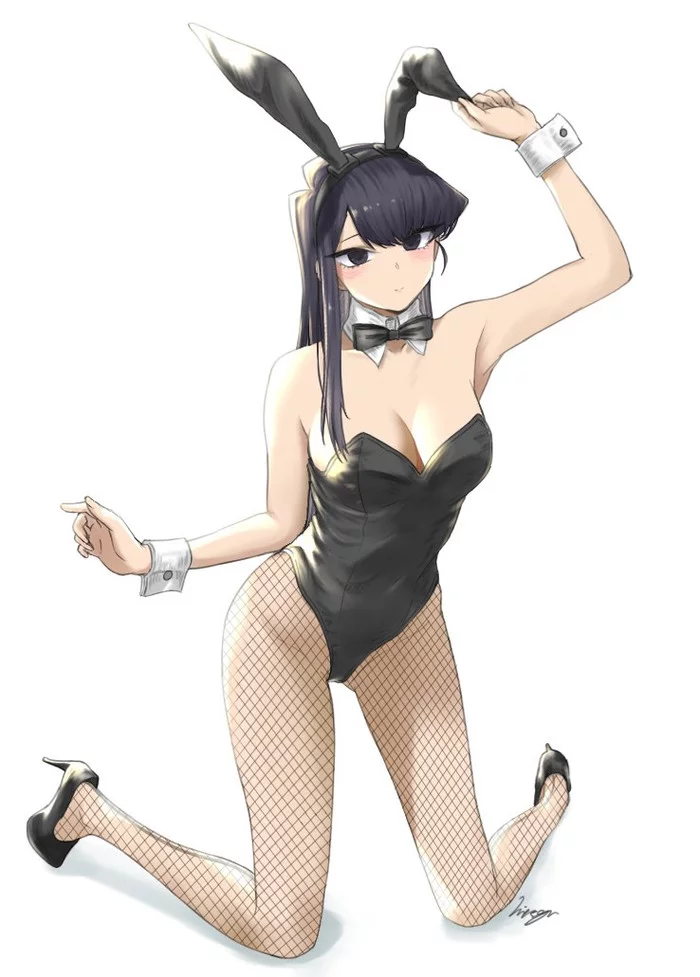 Кролик Коми-сан - NSFW, Аниме, Anime Art, Komi-San wa Comyushou desu, Shouko Komi, Bunnysuit