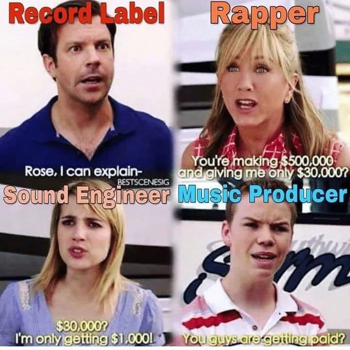 About the music industry - Music, Salary, Picture with text, Memes, We are the Millers