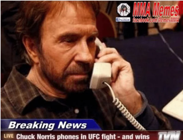 MMA News - Chuck Norris, Fights without rules, Phone call, Mmanews, Ufc, Picture with text