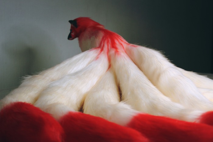 Семь хвостов Кицунэ Полимерная глина, Своими руками, Рукоделие с процессом, Творчество, Искусство, Лиса, Япония, Видео, Длиннопост