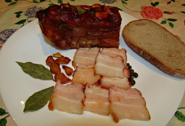 Pork belly baked in two sauces - My, Cooking, Brisket, Oven, Video recipe, Video, Longpost