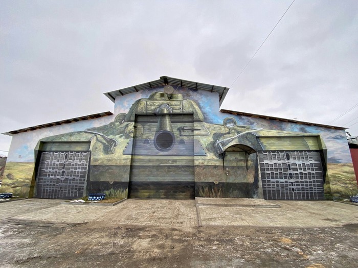 Нестандартное оформление гаража