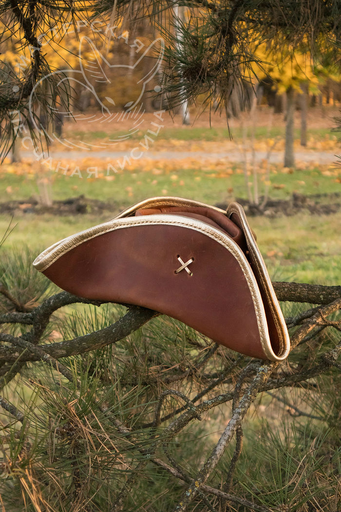 Шкиперская треуголка Ручная работа, Шляпа, Кожа, Своими руками, Длиннопост, Треуголка, Рукоделие без процесса, Пираты