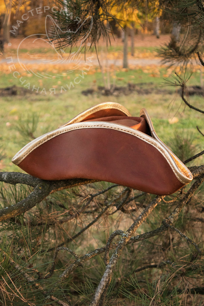 Шкиперская треуголка Ручная работа, Шляпа, Кожа, Своими руками, Длиннопост, Треуголка, Рукоделие без процесса, Пираты