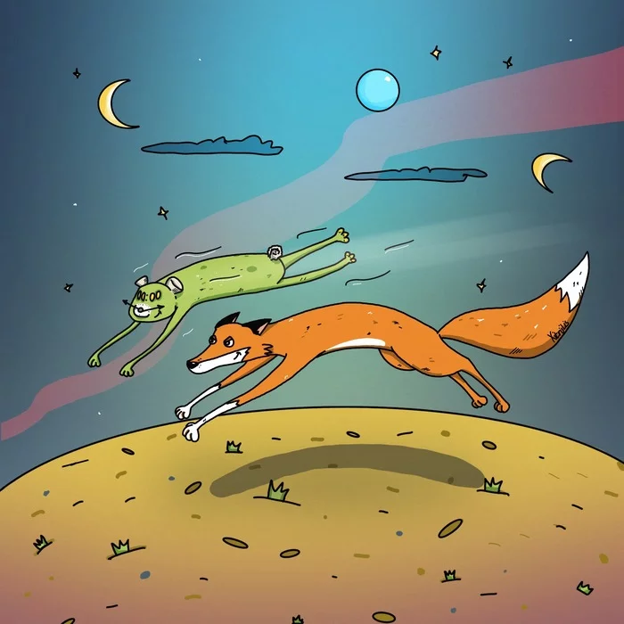 Race against time - My, Illustrations, Time, Drawing