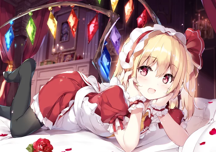 Flandre Scarlet - Touhou, Flandre Scarlet, Anime Art, Аниме, Не аниме, Miyase mahiro