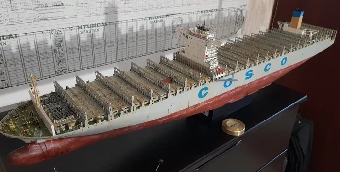 I shared - My, Scale model, Modeling, Vessel, Container
