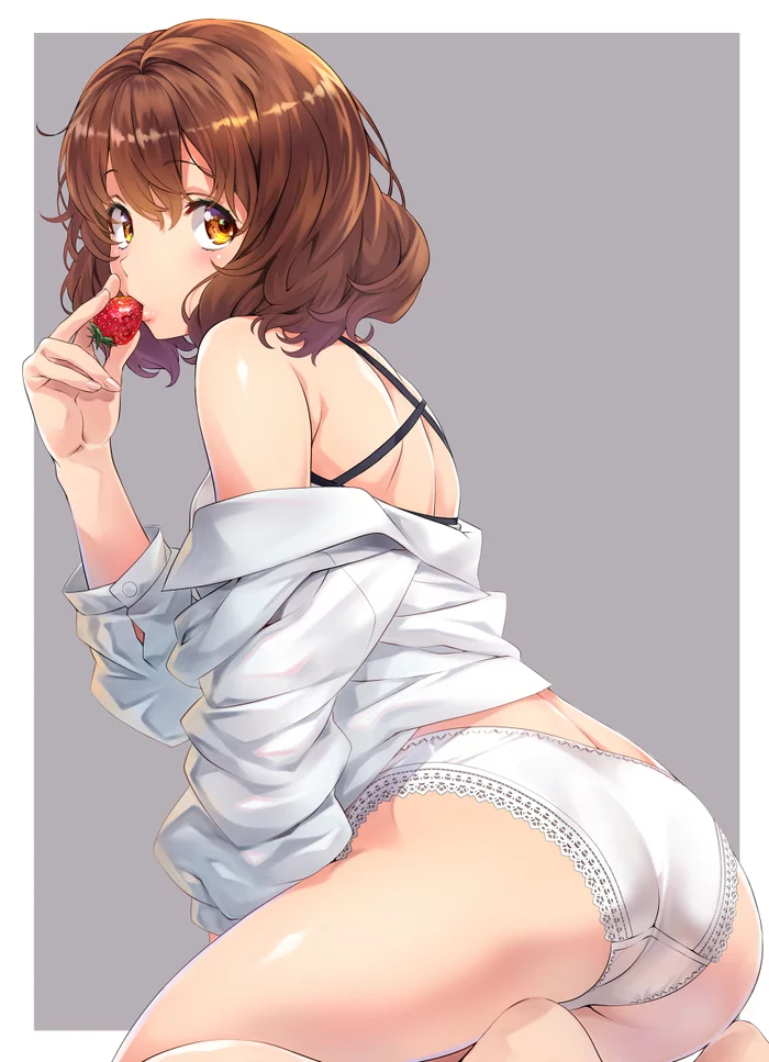 Кумико - NSFW, Hibike! Euphonium, Kumiko Oumae, Anime Art, Аниме, Панцу, Попа