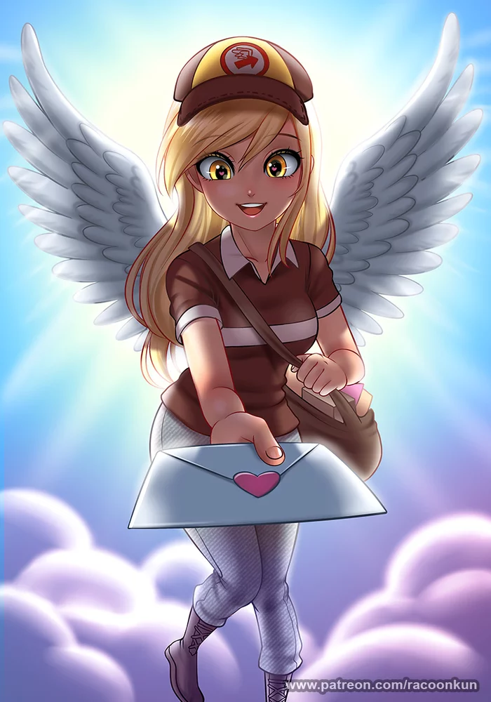 Post #7229655 - My little pony, Humanization, Derpy hooves, Racoonkun, February 14 - Valentine's Day