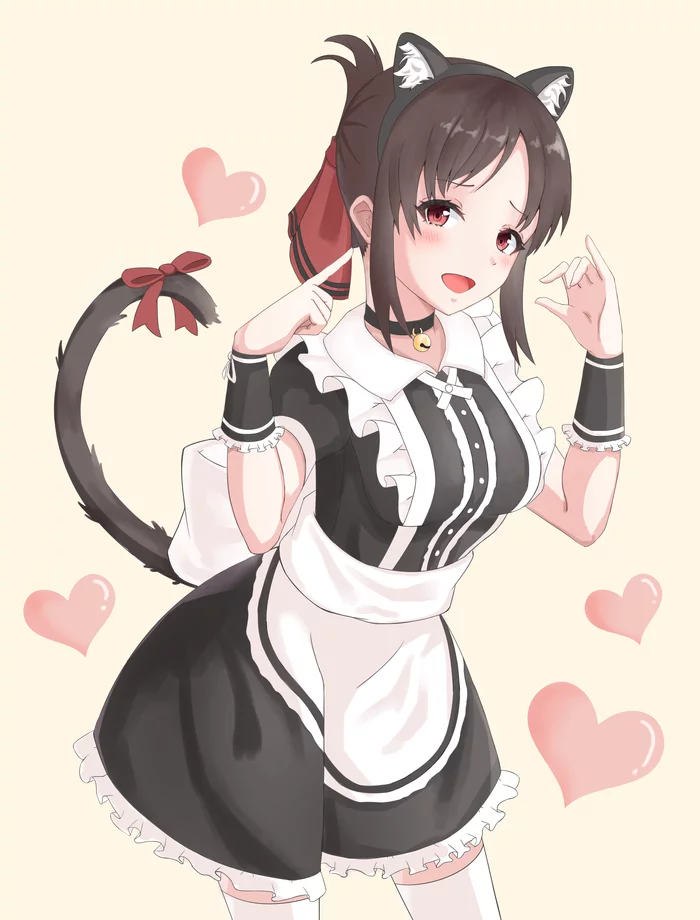 Neko Kaguya - Kaguya-Sama wa Kokurasetai, Shinomiya kaguya, Anime art, Neko, Anime, Animal ears