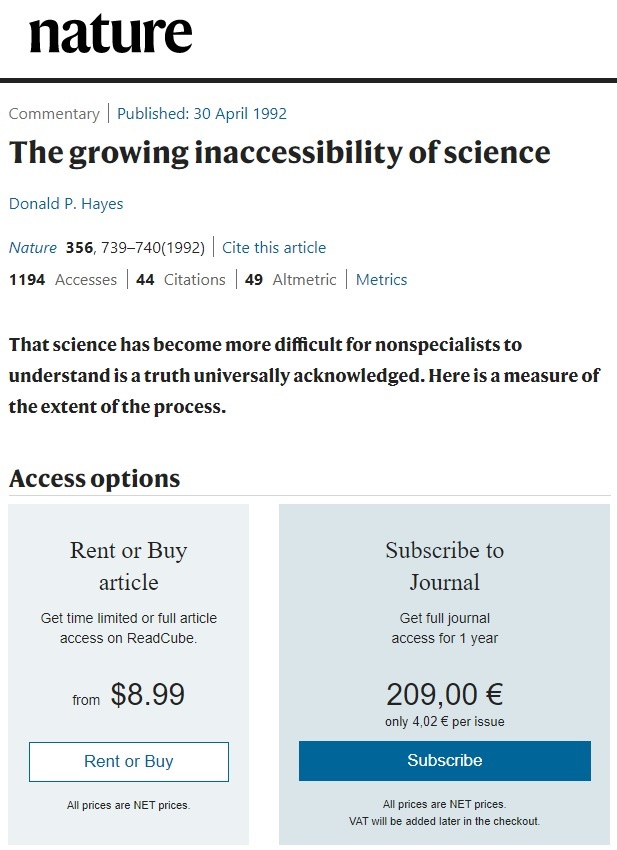 Very ironic - The science, Availability, Magazine, Expensive