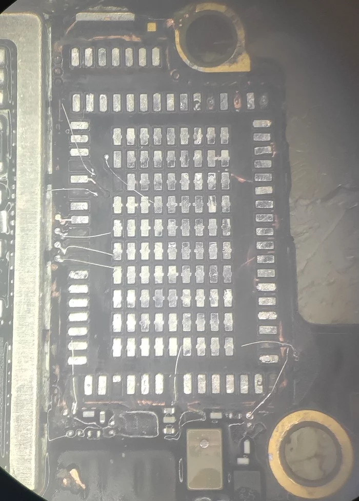 I stumbled xD. Iphone 7 - My, Apple, iPhone, iPhone 7, Repair, Ремонт телефона, Recovery, Soldering, Moscow, Longpost