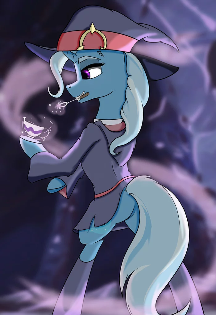 Feel the power of my tea cup! - My little pony, Trixie, Crossover, Little witch academia