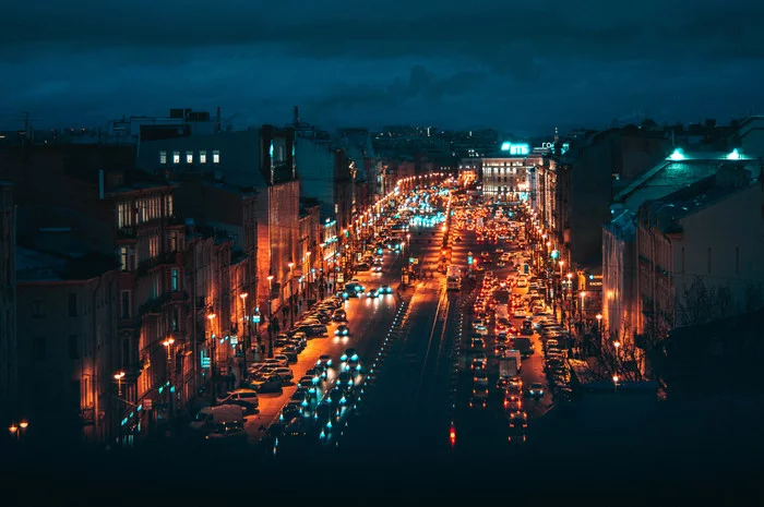 Evening Petersburg - My, Saint Petersburg, Night city, Roof