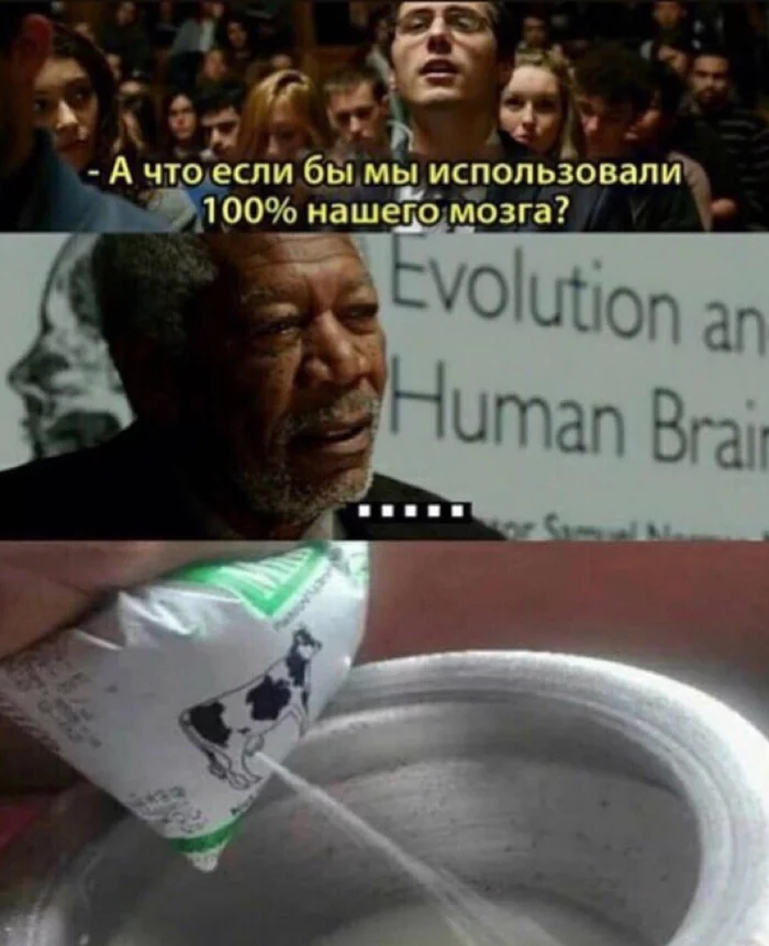 Intelligence - Memes, Morgan Freeman, Images, Intelligence, Cow, Milk, In contact with