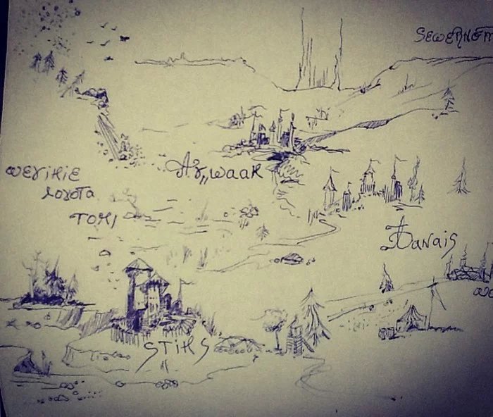 Game Northern Sword. Map of the foothills, part of the Grand Duchy - My, Gamedev, Games, Board games, Geektimes, Kki, Sketch, Northern sword