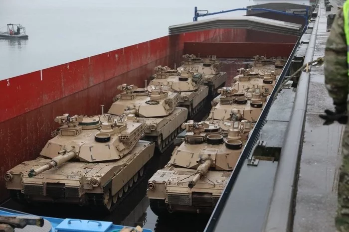 Another batch of armored vehicles from the USA to Europe - USA, Europe, US Army, NATO, Military establishment, Video, Longpost