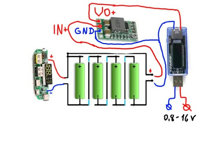 Схема повербанка 18650