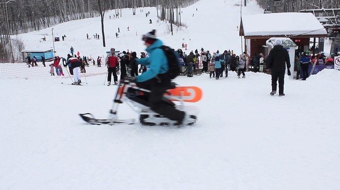 Снегоход для горнолыжного комплекса_ч2 Снегоход, Вездеход, Сноубайк, Сноускутер, Мотособака, Мотобуксировщик, Длиннопост, Видео