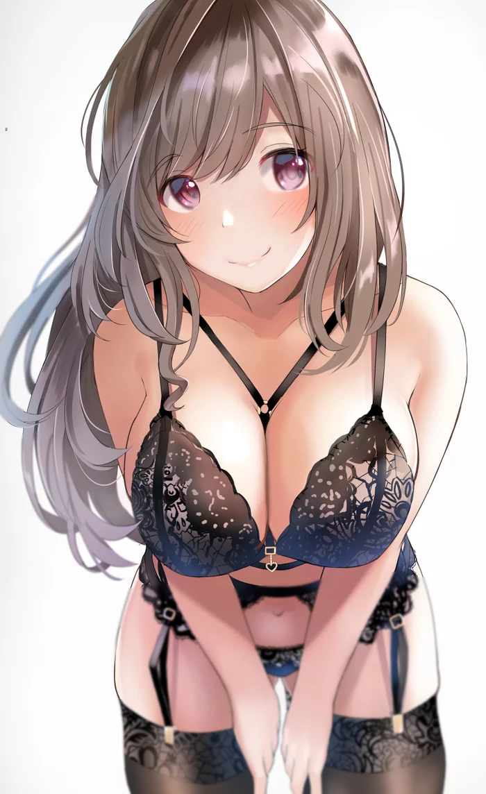 Kogane Tsukioka - NSFW, Anime, Anime art, Erotic, Idolmaster shiny colors, Kogane Tsukioka, Breast, Underwear, Stockings